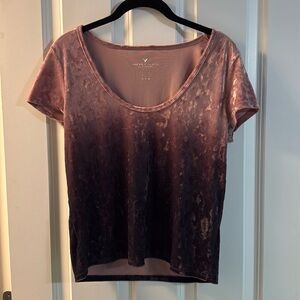 American Eagle velvet crop top